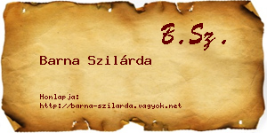 Barna Szilárda névjegykártya